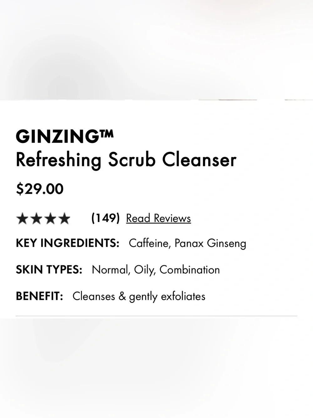 Origins Ginzing Refreshing Scrub Cleanser